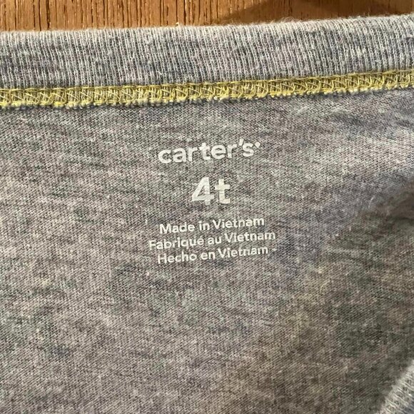 ❤️‍🔥❤️‍🔥🐻Size 4T - Carter - Gray Short Sleeve Pirate Tee - Picture 2 of 7